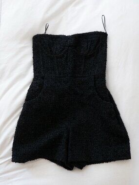 CHANEL 2023 Tweed Strapless Romper FR 34 | US 2